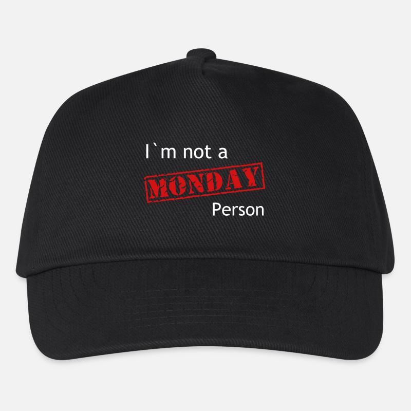 I` m not a Monday Person - Kinder Basecap - Schwarz