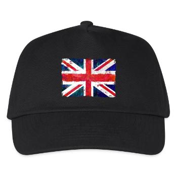 Union Jack - UK Flag - Kinder Basecap - Schwarz - Vorne