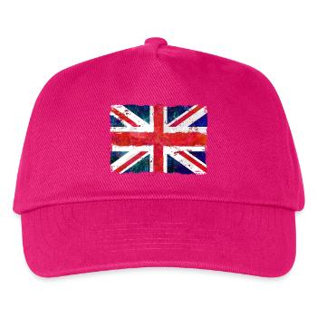Union Jack - UK Flag - Kinder Basecap - Fuchsia - Vorne