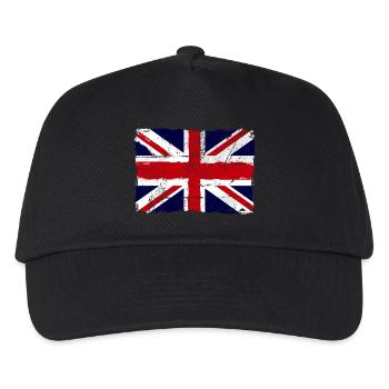 Union Jack - UK Flag - Kinder Basecap - Schwarz - Vorne