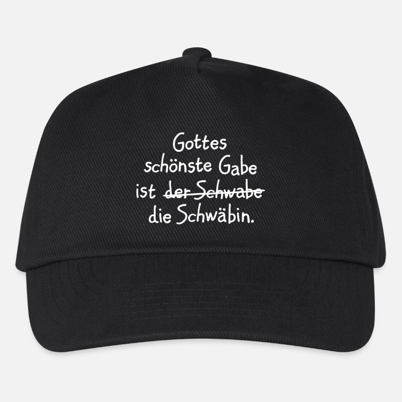 Gottes schönste Gabe ist die Schwäbin - Kinder Basecap - Schwarz