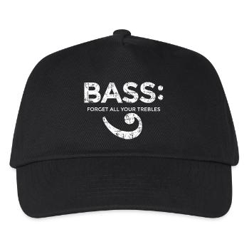 BASS - Forget all your trebles (Vintage/White) - Kids’ Baseball Cap - black - Front