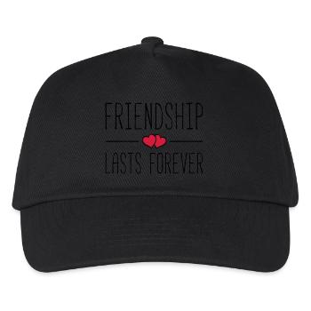 friendship lasts forever hearts - Kinder Basecap - Schwarz - Vorne