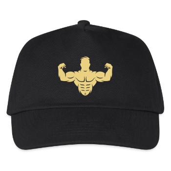 Bodybuilder (Culturisme / Biceps / Biscoteau) - Casquette de baseball Enfant - noir - Devant