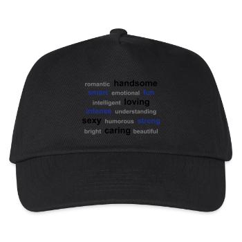 word cloud - Kids’ Baseball Cap - black - Front