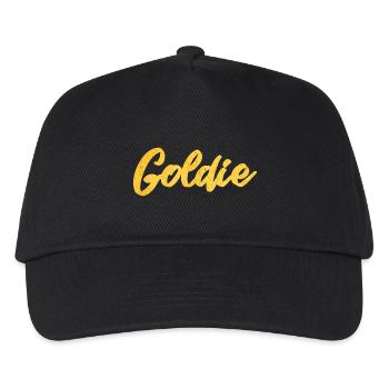 Goldie Gold Goldene Kalligrafie - Kinder Basecap - Schwarz - Vorne
