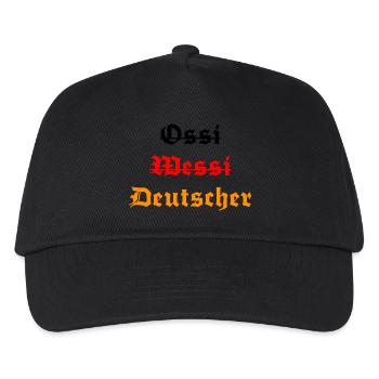 Ossi Wessi Mauer Weg Einheit Feiertag Deutschland - Kinder Basecap - Schwarz - Vorne