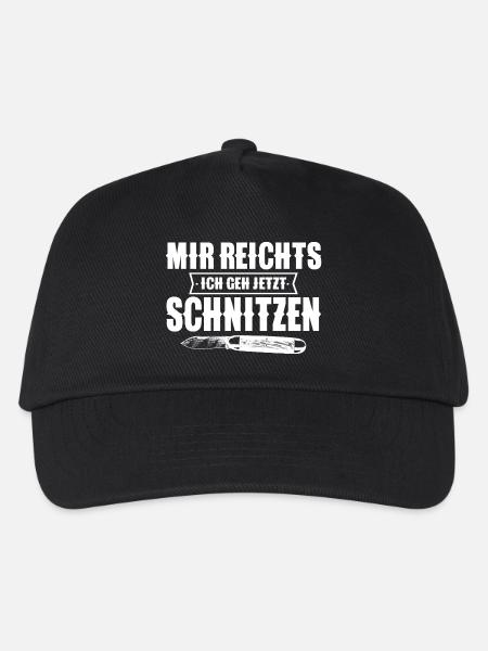Schnitzen - Kinder Basecap - Schwarz