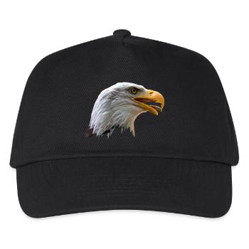 Weißkopfseeadler - Kinder Basecap - Schwarz - Vorne