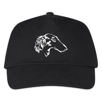 Barsoi Kopf "Black Edition" - Kinder Basecap - Schwarz - Vorne