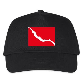 Freediving Flag with Girl Freediver - Kids’ Baseball Cap - black - Front