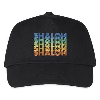 Retro Vintage Shalom Jüdische Weihnachtsgeschenke - Kinder Basecap - Schwarz - Vorne