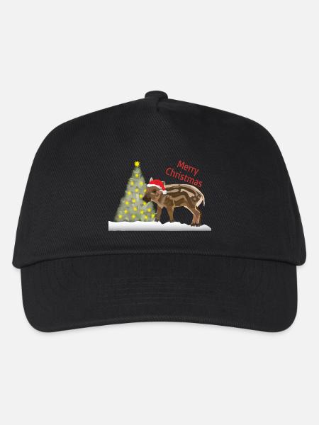 Fröhliche Weihnachten, Freddy Frischling - Kinder Basecap - Schwarz