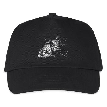 Corbeau avec crâne - Casquette de baseball Enfant - noir - Devant