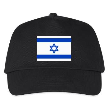 Flagge Israel / Israel Flagge - Kinder Basecap - Schwarz - Vorne