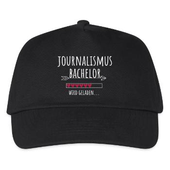 Journalismus Bachelor Studium Studentin Geschenk - Kinder Basecap - Schwarz - Vorne