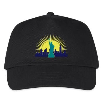 Sun Skyscrapers Statue of Liberty - Kids’ Baseball Cap - black - Front