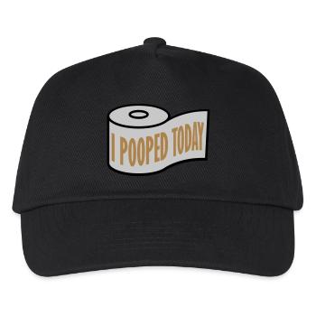 I pooped today Zitat - Kinder Basecap - Schwarz - Vorne