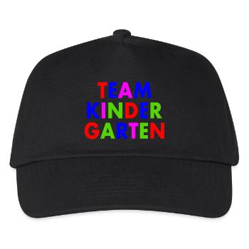 Team kindergarten - Kinder Basecap - Schwarz - Vorne