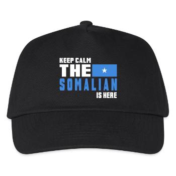 Keep calm Somalia flag design - Kids’ Baseball Cap - black - Front