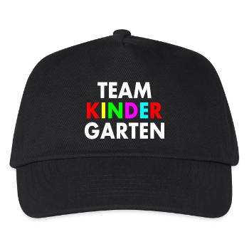 Team kindergarten - Kinder Basecap - Schwarz - Vorne