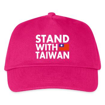 Stand with taiwan - Kinder Basecap - Fuchsia - Vorne