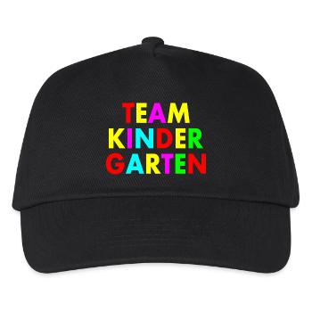 Team kindergarten - Kinder Basecap - Schwarz - Vorne