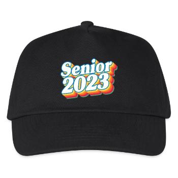 Senior Class Of 2023 Retro Graduation Party Geschenk - Kinder Basecap - Schwarz - Vorne