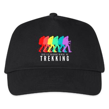 Tous les Chemins Mènent au Trekking - Casquette de baseball Enfant - noir - Devant