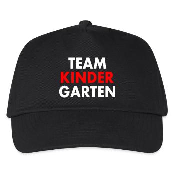 Team kindergarten - Kinder Basecap - Schwarz - Vorne