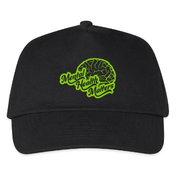 mental health matters quote - Kids’ Baseball Cap - black - Front