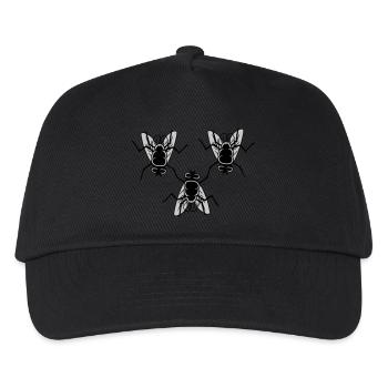 Team 3 Friends Houseflies - Kids’ Baseball Cap - black - Front
