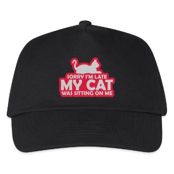 sorry cat was sitting - Kids’ Baseball Cap - black - Front