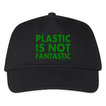 Plastic is not fantastic - Kids’ Baseball Cap - black - Front