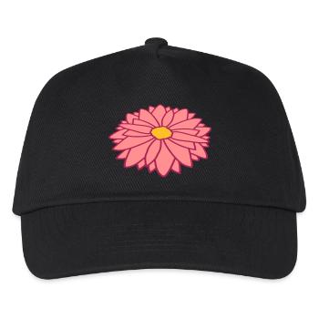 Hübsche bunte Blume Design - Kinder Basecap - Schwarz - Vorne