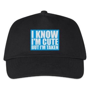 cute but taken quote - Kids’ Baseball Cap - black - Front