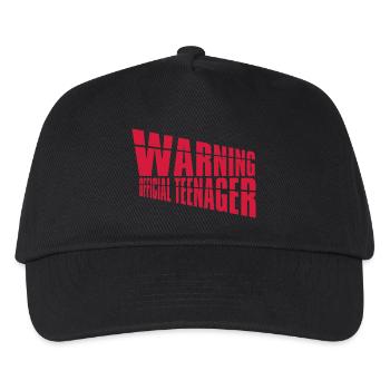 avertissement citation officielle d’adolescent - Casquette de baseball Enfant - noir - Devant