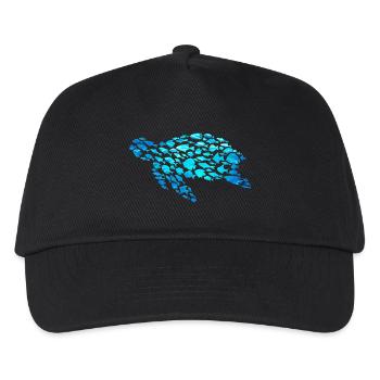 Wasserschildkröte Fische Meeresbewohner - Kinder Basecap - Schwarz - Vorne