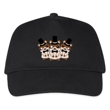 3 cylinder hat hamster - Kids’ Baseball Cap - black - Front