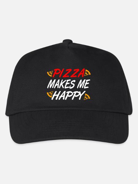 Pizza - Kinder Basecap - Schwarz