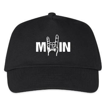 Moin Rock n Roll Rocker - Kinder Basecap - Schwarz - Vorne