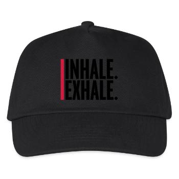 Inspirez expirez Yoga citation - Casquette de baseball Enfant - noir - Devant