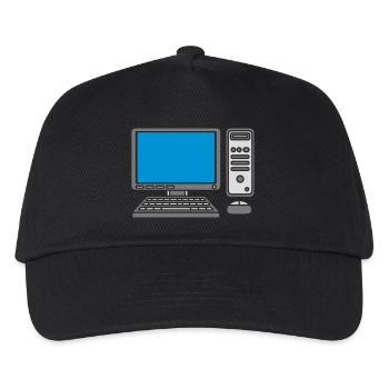 Keyboard Mouse Screen Computer - Kids’ Baseball Cap - black - Front
