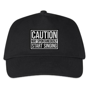 may spontaneously start singing - Kids’ Baseball Cap - black - Front