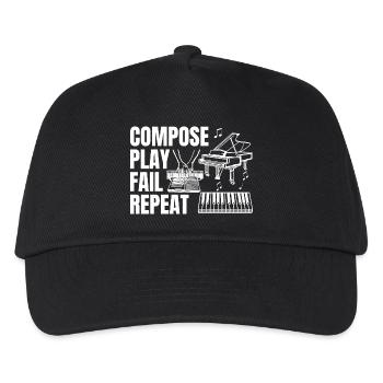 Composition de la répétition de l’échec de la lecture - Casquette de baseball Enfant - noir - Devant