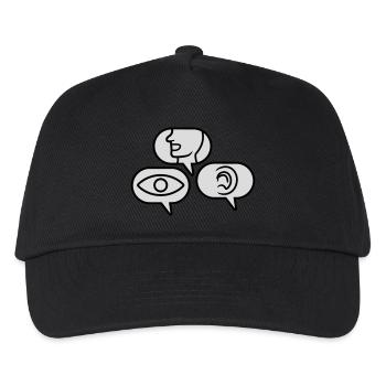 Voir Parler Entendre Bulles de parole - Casquette de baseball Enfant - noir - Devant