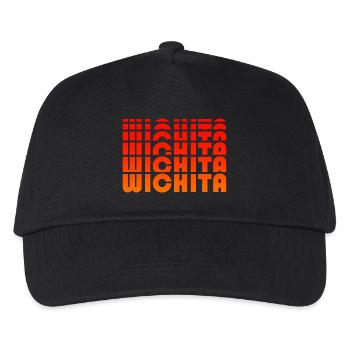 Wichita Schriftentwicklung mit Farbverlauf - Kinder Basecap - Schwarz - Vorne