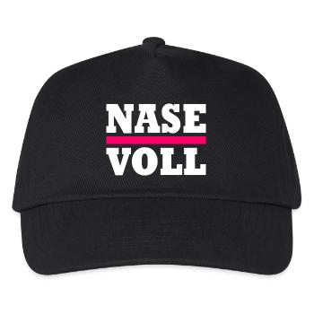 Nase voll - Kinder Basecap - Schwarz - Vorne