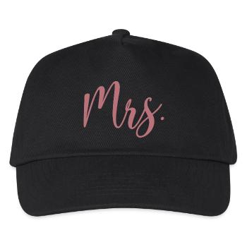 Mrs. Matching Couple Engagement Wedding Honeymoon - Kids’ Baseball Cap - black - Front