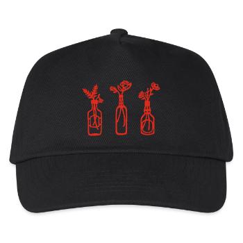 Natur in der Flasche (rot) - Kinder Basecap - Schwarz - Vorne
